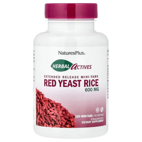 NaturesPlus, Ingredientes herbales activos, Arroz de levadura roja, 120 minicomprimidos (300 mg por pestaña)