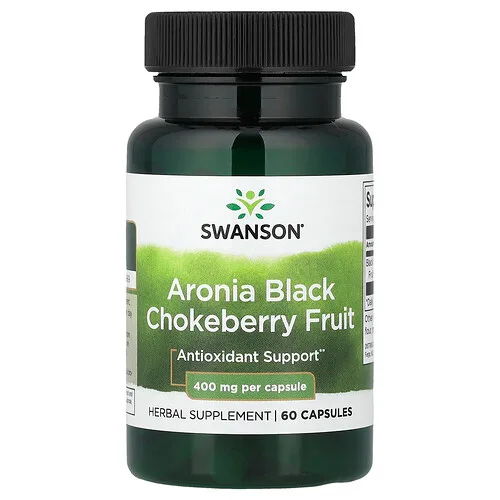 Swanson Vitamins, Aronia Black Chokeberry Fruit, 400 mg, 60 cápsulas
