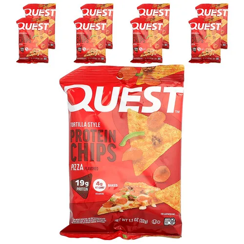 Quest Nutrition, Chips de proteína estilo tortilla, Pizza, 8 bolsas, 32 g (1,1 oz) cada una