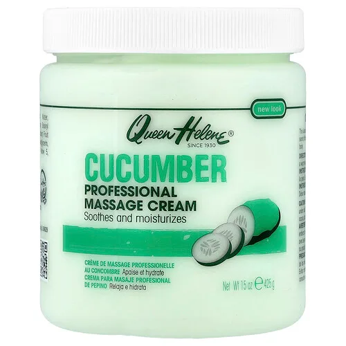 Queen Helene, Crema de masaje profesional, Pepino, 425 g (15 oz)
