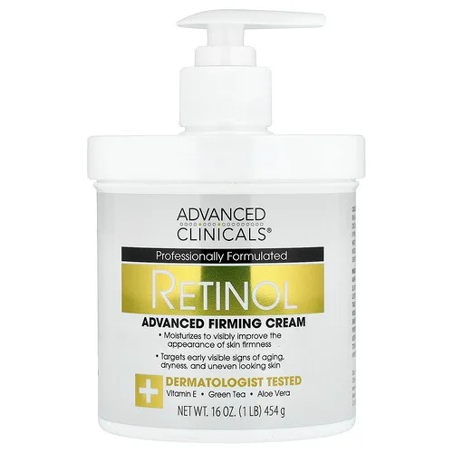 Advanced Clinicals, Retinol, Crema reafirmante avanzada, 454 g (16 oz)