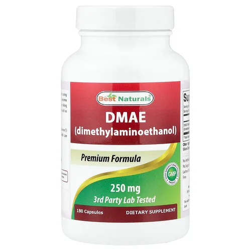 Best Naturals, DMAE, 250 mg, 180 cápsulas