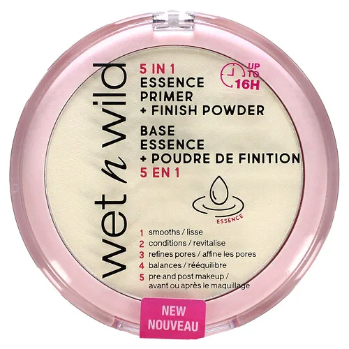 wet n wild, Prebase y acabado en polvo 5 en 1 Essence, 7,5 g (0,26 oz)