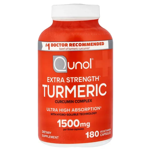 Qunol, Cúrcuma, 180 cápsulas vegetales (500 mg por cápsula)