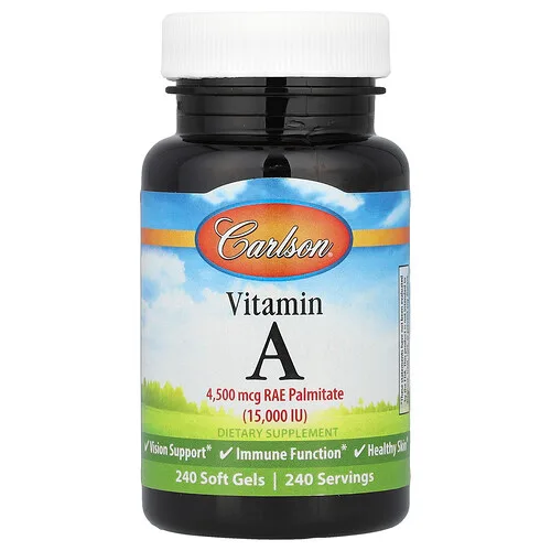 Carlson, Vitamina A, 15.000 UI, 240 cápsulas blandas