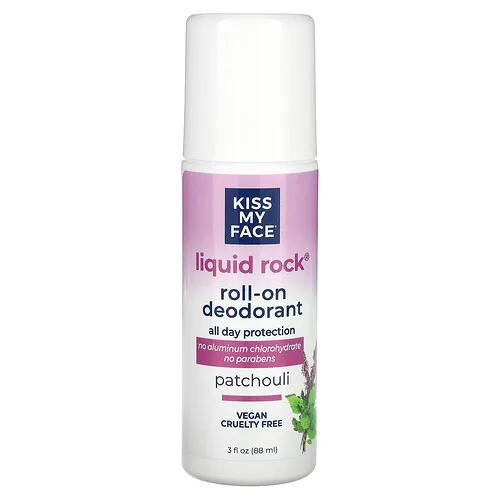 Kiss My Face, Desodorante roll-on líquido Rock, Pachuli, 88 ml (3 oz. líq.)