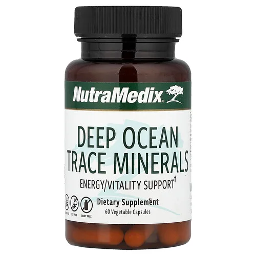 NutraMedix, Deep Ocean Trace Minerals, Refuerzo para la energía y la vitalidad, 60 cápsulas vegetales (500 mg por cápsula)