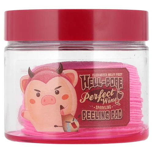 Elizavecca, Milky Piggy, Hell-Pore, Almohadilla exfoliante Perfect Wine Sparkling, 30 láminas, 200 ml (6,76 oz. líq.)