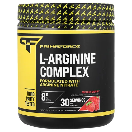 Primaforce, Complejo de L-arginina, Bayas mixtas, 240 g (8,6 oz)