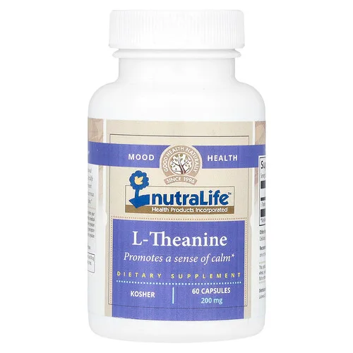 NutraLife, L-teanina, 200 mg, 60 cápsulas