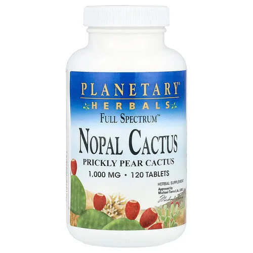 Planetary Herbals, Nopal Cactus, Espectro Total, Nopal, 1,000 mg, 120 Tabletas
