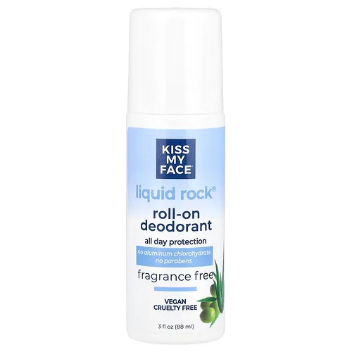 Kiss My Face, Desodorante roll-on Liquid Rock®, Sin fragancia, 88 ml (3 oz. líq.)