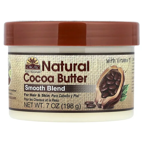 Okay Pure Naturals, Manteca de cacao natural, Mezcla suave, Para el cabello y la piel, 198 g (7 oz)