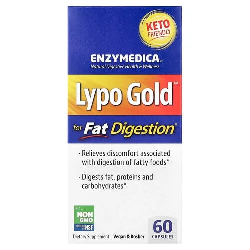 Enzymedica, Lypo Gold™, Para la digestión de grasas, 60 cápsulas