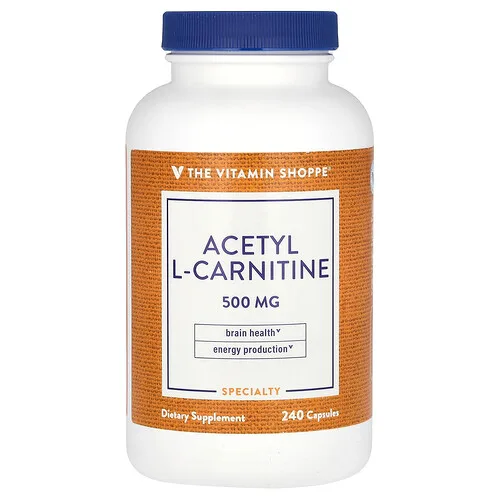 The Vitamin Shoppe, Acetil L-carnitina, 500 mg, 240 cápsulas