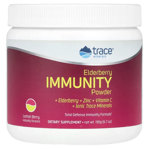 Trace, Polvo inmunitario de saúco, Baya de limón, 190 g (6,7 oz)