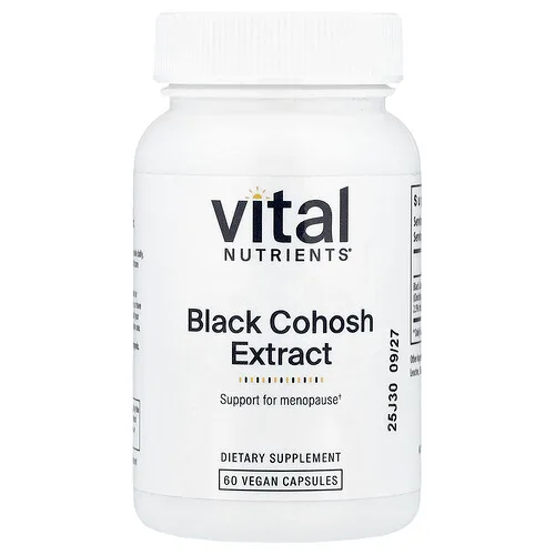 Vital Nutrients, Extracto de cimífuga, 250 mg, 60 cápsulas veganas