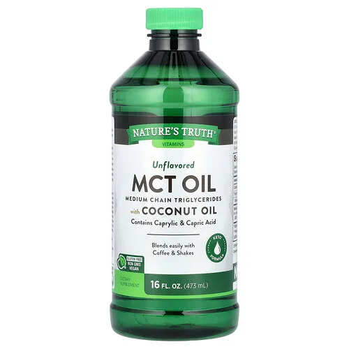 Nature's Truth, Aceite de MCT con aceite de coco, Sin sabor, 14 g, 473 ml (16 oz. líq.)