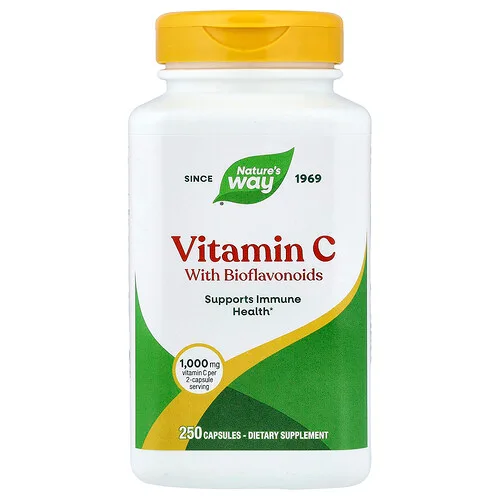 Nature's Way, Vitamina C con bioflavonoides, 1000 mg, 250 cápsulas (500 mg por cápsula)