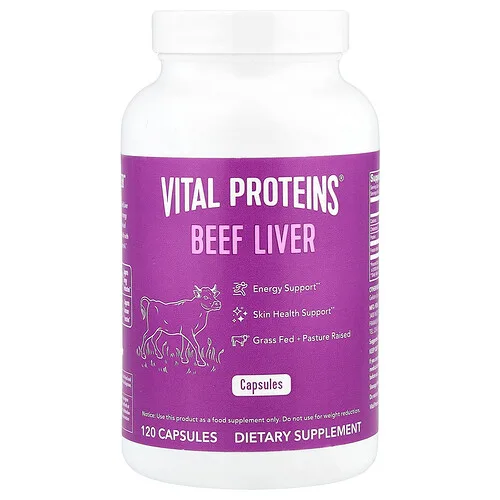 Vital Proteins, Hígado de res, 750 mg, 120 cápsulas