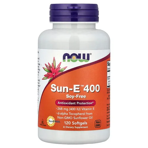 NOW Foods, Sun-E™ 400, 268 mg (400 UI), 120 cápsulas blandas
