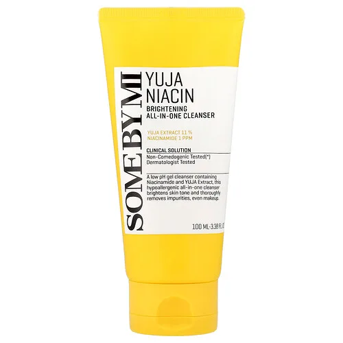 SOME BY MI, Yuja Niacina, Limpiador iluminador todo en uno, 100 ml (3,38 oz. Líq.)