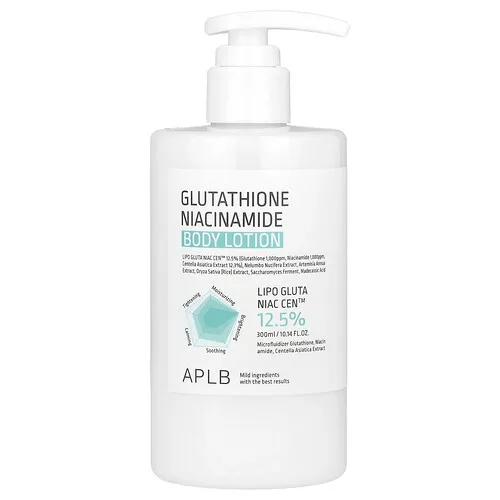 APLB, Glutatión y niacinamida, Loción corporal, 300 ml (10,14 oz. líq.)