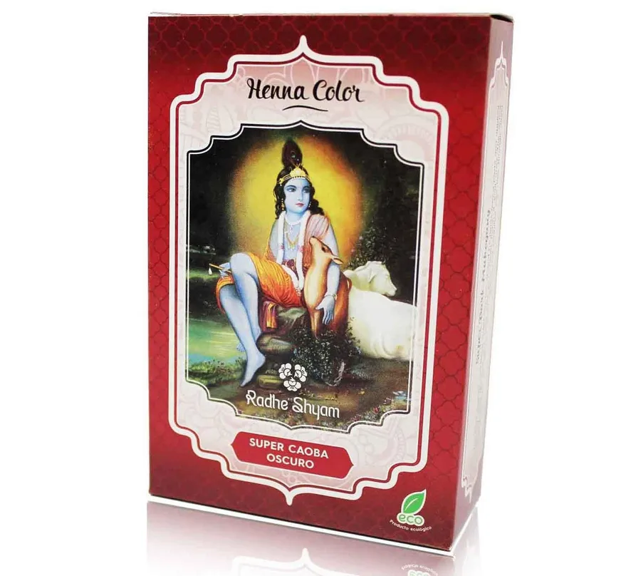 Radhe Shyam Henna Color Super Caoba Oscuro 100 g