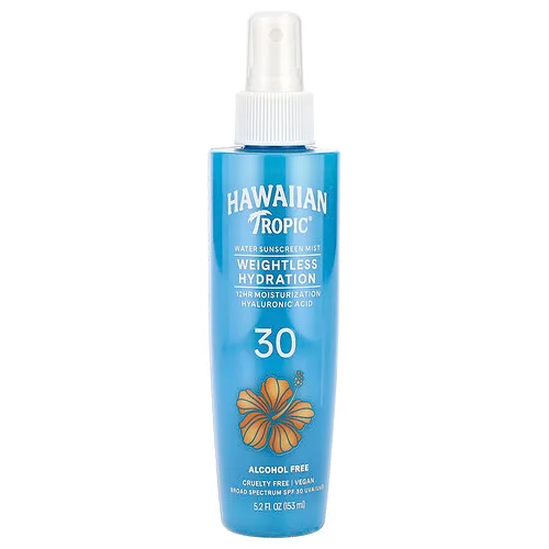Hawaiian Tropic, Bruma de protección solar con agua, Hidratación sin peso, FPS 30, 153 ml (5,2 oz. líq.)