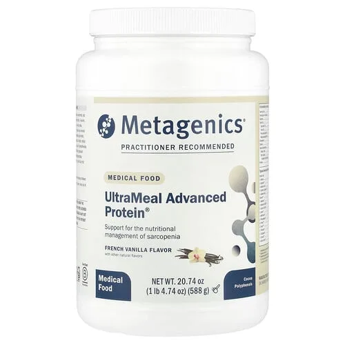 Metagenics, Medical Food, UltraMeal Advanced Protein®, Vainilla francesa, 588 g (1 lb 4,74 oz)