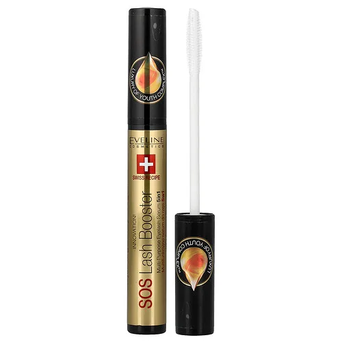 Eveline Cosmetics, SOS Lash Booster, Sérum multiusos para pestañas 5 en 1, 10 ml (0,35 oz. líq.)