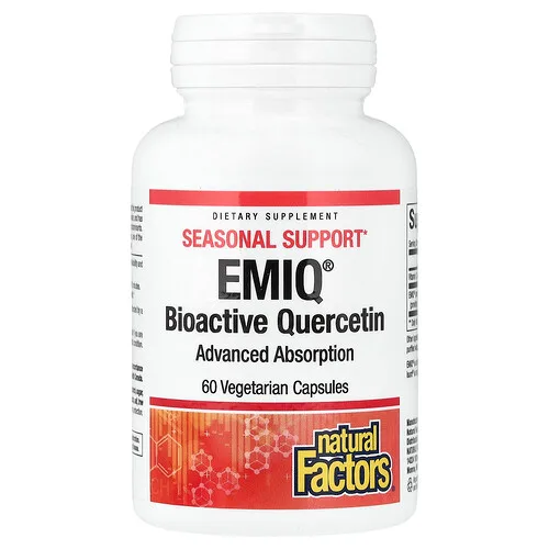 Natural Factors, EMIQ®, Quercetina bioactiva, 60 cápsulas vegetales