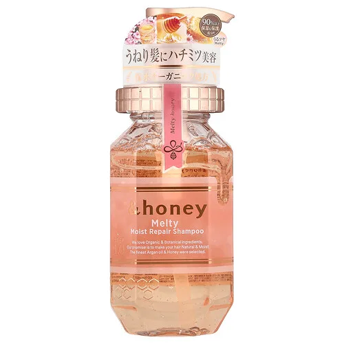 &honey, Champú reparador Melty Moist, Miel de rosa pura, 440 ml (14,9 oz. líq.)