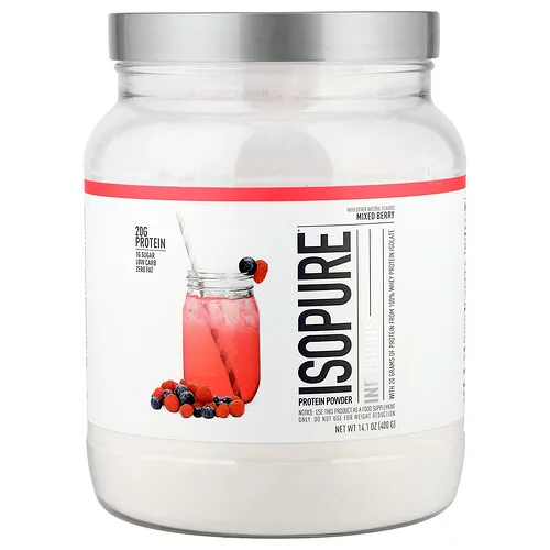 Isopure, Proteína en polvo Infusions, Bayas mixtas`` 400 g (14,1 oz)