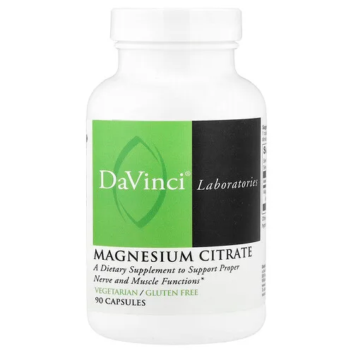 DaVinci Laboratories, Citrato de magnesio, 90 cápsulas (140 mg por cápsula)