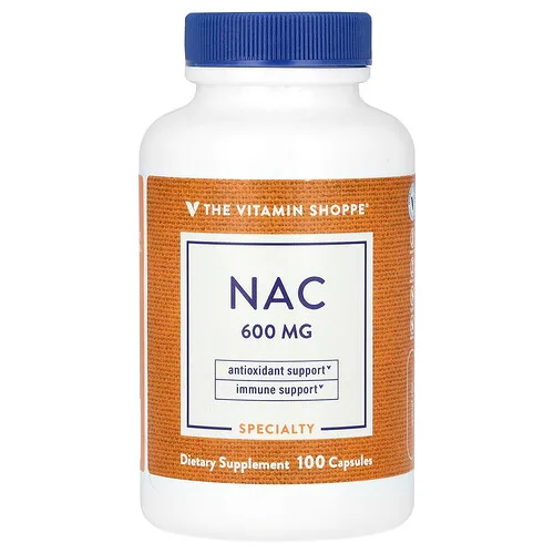 The Vitamin Shoppe, NAC, 600 mg, 100 cápsulas