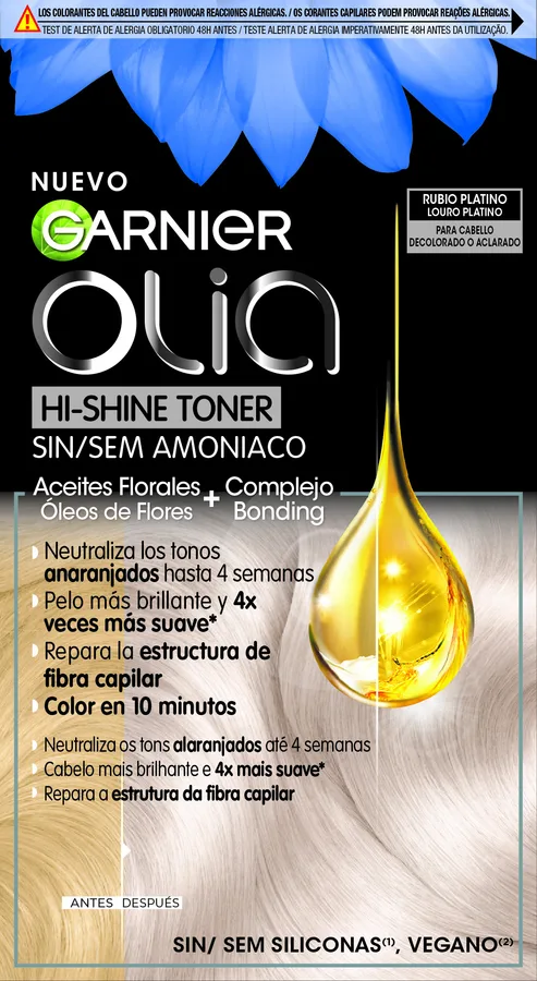 Olia Hi-Shine Toner para cabello decolorado o aclarado