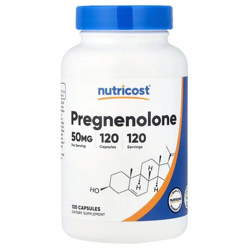 Nutricost, Pregnenolona, 50 mg, 120 cápsulas