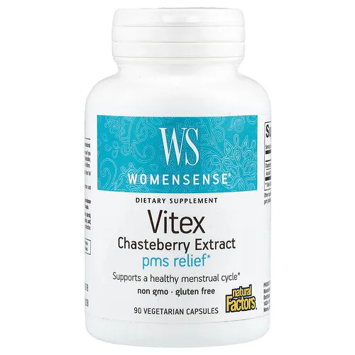 Natural Factors, WomenSense®, Extracto de sauzgatillo Vitex, 80 mg, 90 cápsulas vegetales