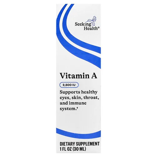 Seeking Health, Gotas de vitamina A, 750 mcg (2500 UI), 30 ml (1 oz. Líq.)