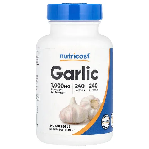 Nutricost, Ajo, 1000 mg, 240 cápsulas blandas
