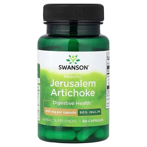 Swanson Vitamins, Alcachofa de Jerusalén prebiótica, 400 mg, 60 cápsulas