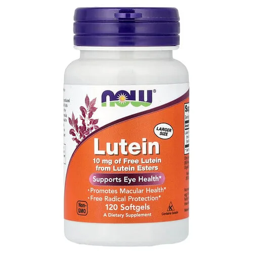 NOW Foods, Luteína, 10 mg, 120 cápsulas blandas