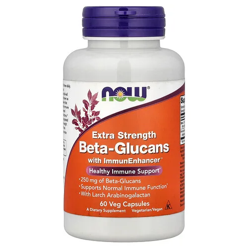 NOW Foods, Beta-glucanos con ImmunEnhancer™, 60 cápsulas vegetales