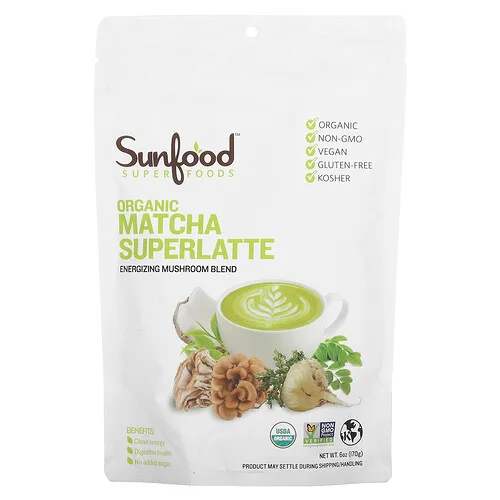Sunfood, Superlatte de matcha orgánico, 170 g (6 oz)