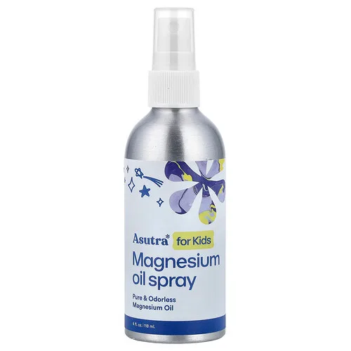 Asutra, Spray de aceite de magnesio para niños, 118 ml (4 oz. líq.)