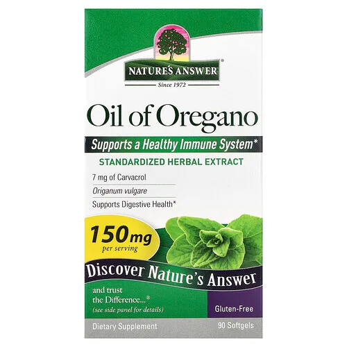 Nature's Answer, Aceite de orégano, 150 mg, 90 cápsulas blandas