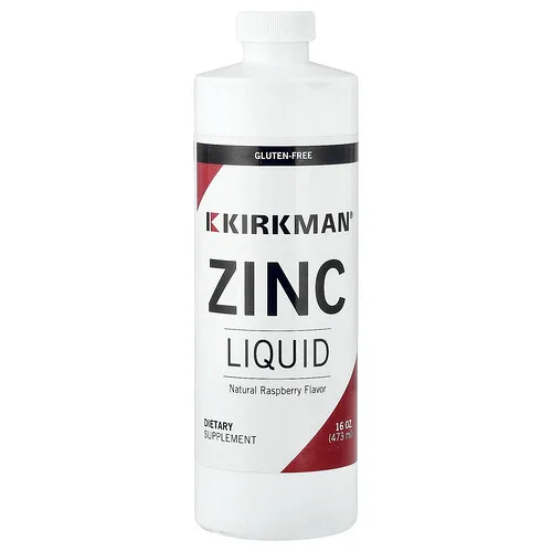 Kirkman Labs, Zinc líquido, Sabor natural a frambuesa, 473 ml (16 oz)