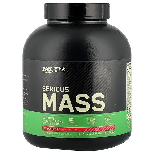 Optimum Nutrition, Serious Mass™, Fresa, 2,72 kg (6 lb)