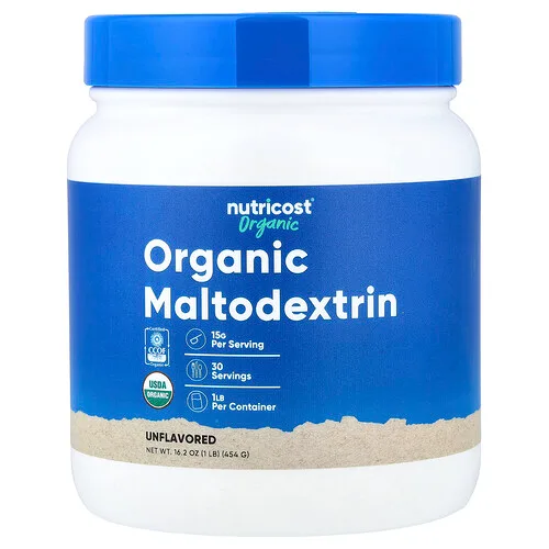 Nutricost, Maltodextrina orgánica, Sin sabor, 454 g (1 lb)